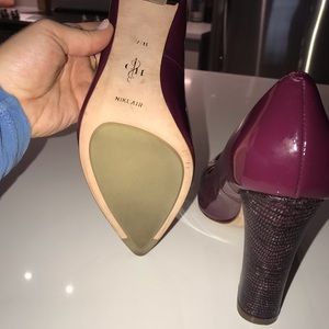 Gently worn cole haan patent magenta pumps